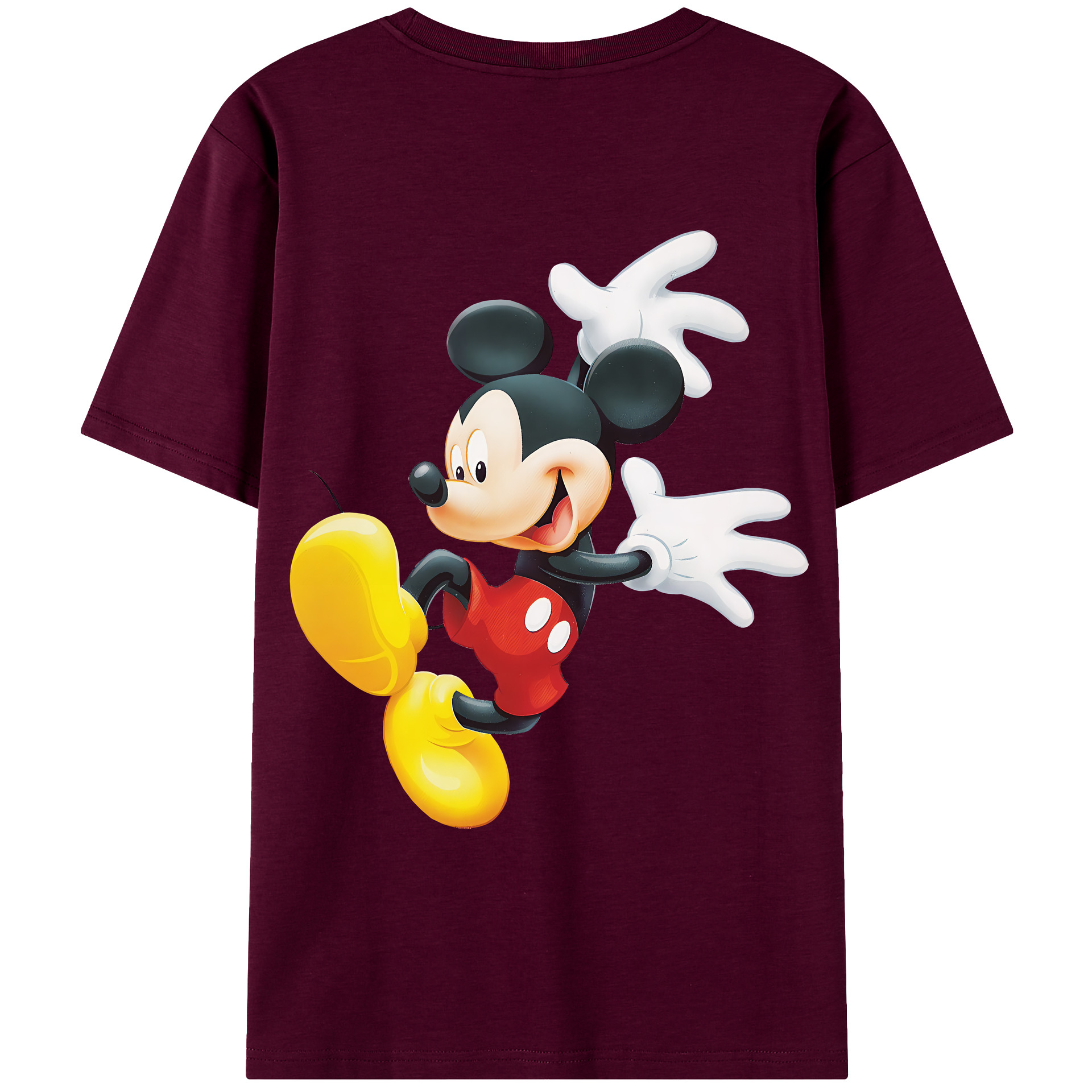 （画像用） ミッキーマウス Mickey Mouse レディース半袖Tシャツ(バックプリント)